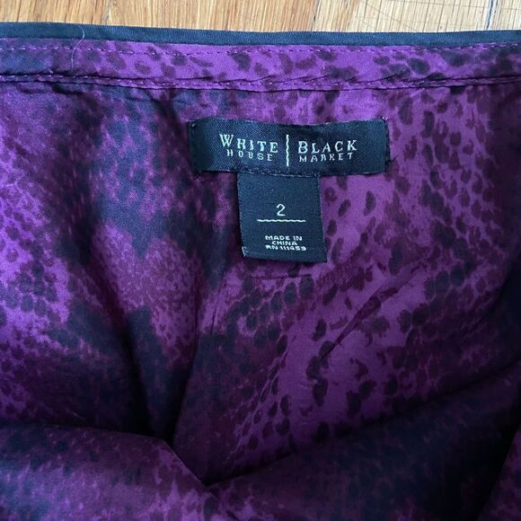 WHBM Black White Silver Tweed Mini Skirt 2 - Picture 5 of 6